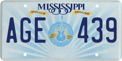MS license plate AGE439
