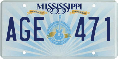 MS license plate AGE471