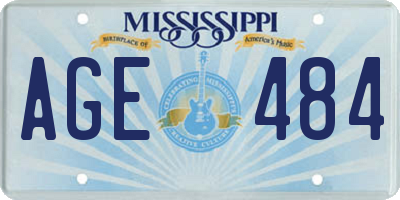MS license plate AGE484