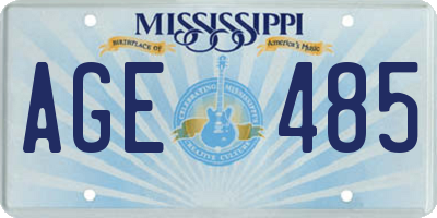 MS license plate AGE485