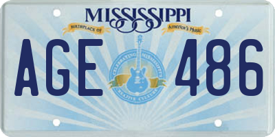 MS license plate AGE486