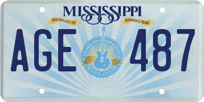 MS license plate AGE487