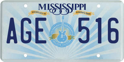MS license plate AGE516