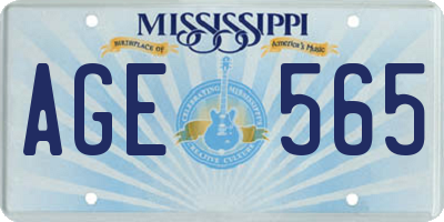MS license plate AGE565