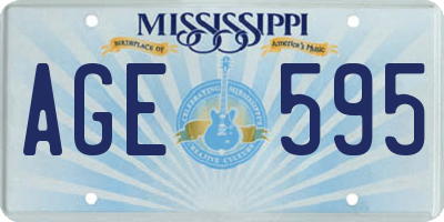 MS license plate AGE595