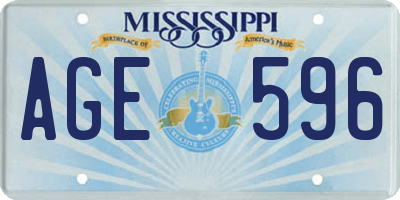 MS license plate AGE596