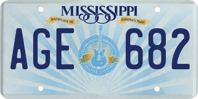 MS license plate AGE682