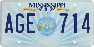 MS license plate AGE714