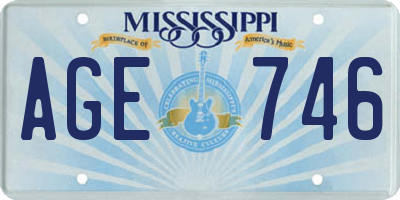 MS license plate AGE746