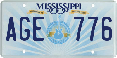 MS license plate AGE776
