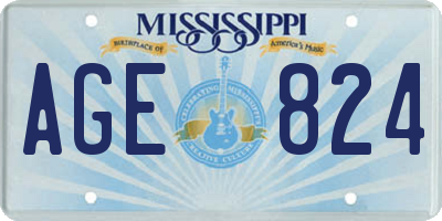 MS license plate AGE824