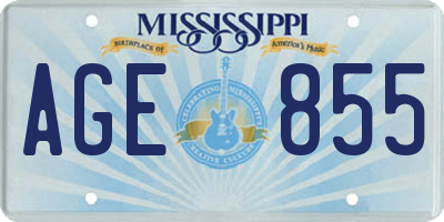 MS license plate AGE855
