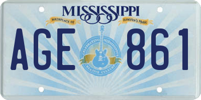 MS license plate AGE861