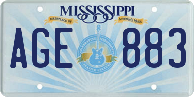 MS license plate AGE883