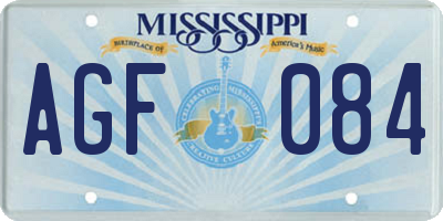 MS license plate AGF084