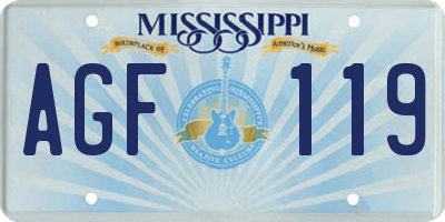 MS license plate AGF119