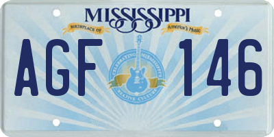 MS license plate AGF146