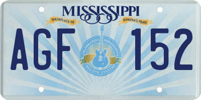 MS license plate AGF152