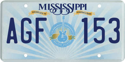 MS license plate AGF153
