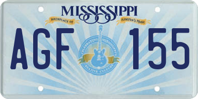 MS license plate AGF155