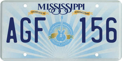 MS license plate AGF156