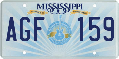 MS license plate AGF159