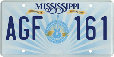 MS license plate AGF161