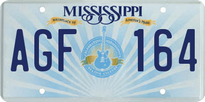 MS license plate AGF164