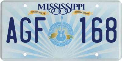 MS license plate AGF168