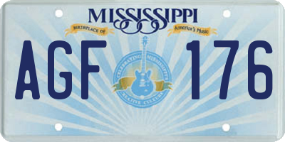 MS license plate AGF176