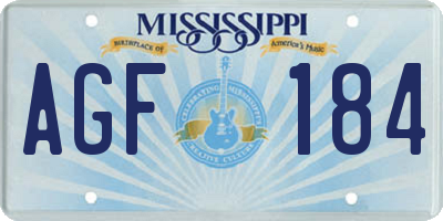 MS license plate AGF184
