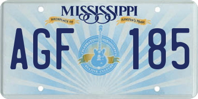 MS license plate AGF185