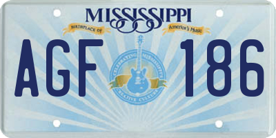 MS license plate AGF186
