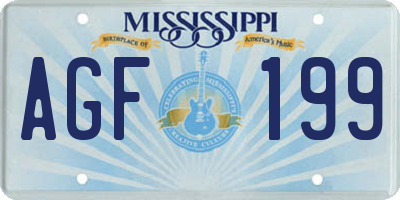 MS license plate AGF199