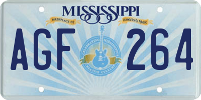 MS license plate AGF264