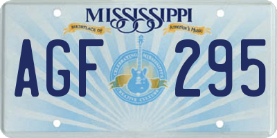MS license plate AGF295