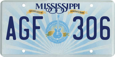 MS license plate AGF306