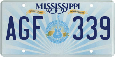 MS license plate AGF339