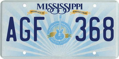 MS license plate AGF368