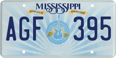 MS license plate AGF395