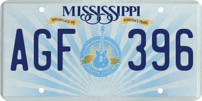 MS license plate AGF396