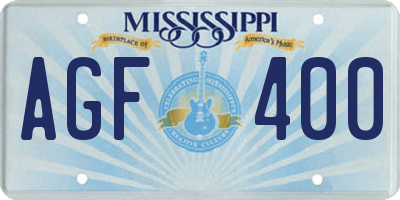 MS license plate AGF400