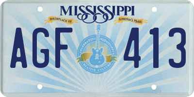 MS license plate AGF413