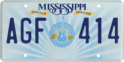 MS license plate AGF414