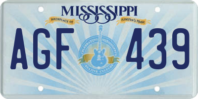MS license plate AGF439