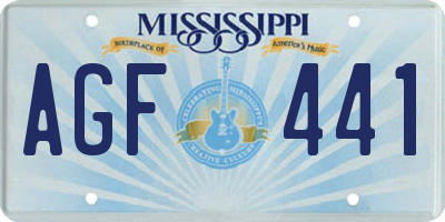 MS license plate AGF441