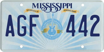 MS license plate AGF442