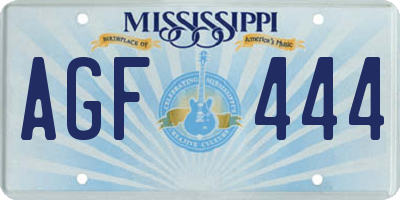 MS license plate AGF444