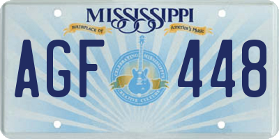 MS license plate AGF448