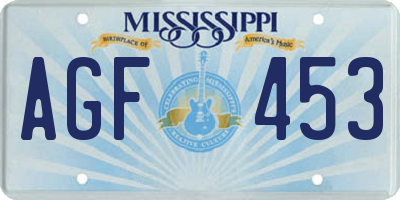 MS license plate AGF453